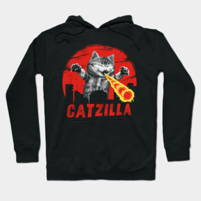 Catzilla Hoodie by Meowster Catana by Vincent Trinidad Art