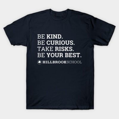 Navy blue t-shirt with motivational text, casual style, versatile for everyday wear. Made from soft, breathable cotton.