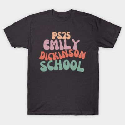 Black graphic t-shirt with colorful retro text design, perfect for casual wear and style enthusiasts.