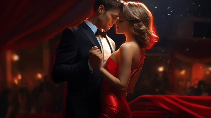Elegant red satin evening gown, sleeveless and form-fitting, perfect for formal events and special occasions.