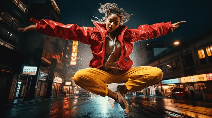Red waterproof jacket, urban style, ideal for outdoor activities, featuring a zip-up front and adjustable hood.
