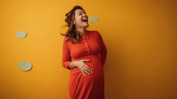 Red maternity dress, button-front style, comfortable and stylish for everyday wear.