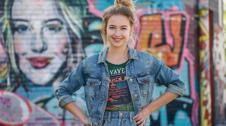 Denim jacket and shorts set, casual blue style for everyday wear, versatile and durable material.