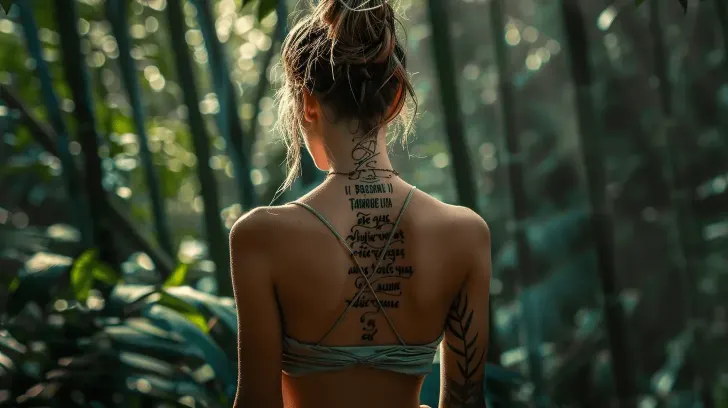 "Green strappy bikini top with nature-inspired design, perfect for summer beachwear, made from eco-friendly materials."