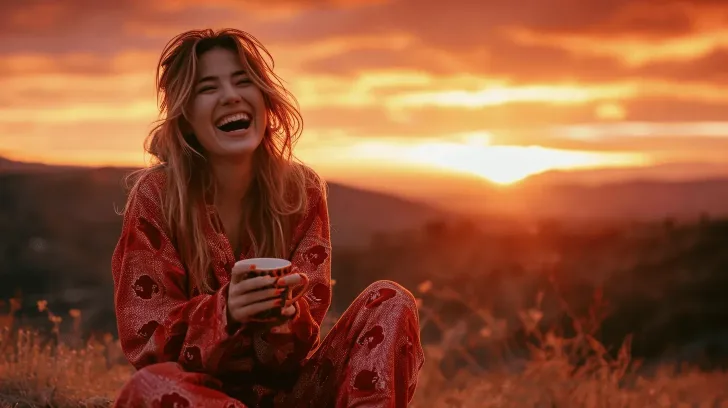 "Red patterned pajamas, cozy sleepwear for women, ideal for lounging, made of soft cotton, perfect for relaxing evenings."