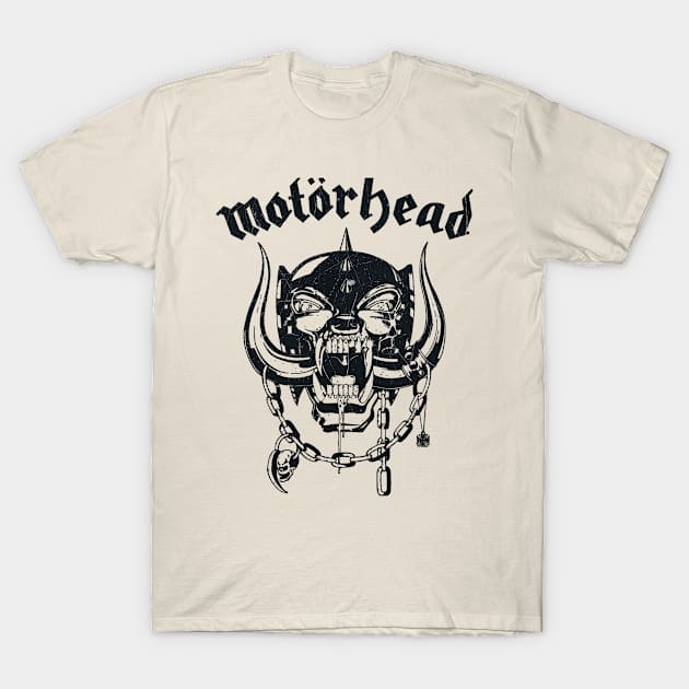 Motorhead Vintage T-Shirt 1 Cream t-shirt featuring bold graphic design with text, ideal for casual wear. Cotton material for comfort and style.