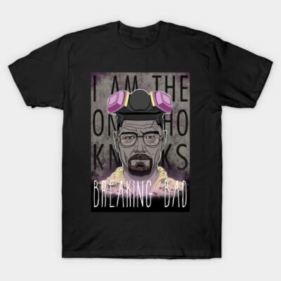 Black graphic T-shirt featuring iconic TV character design, casual style, cotton material, ideal for fans and collectors.