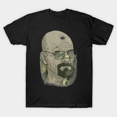 Black graphic t-shirt featuring illustrated design, casual style, 100% cotton, ideal for everyday wear.