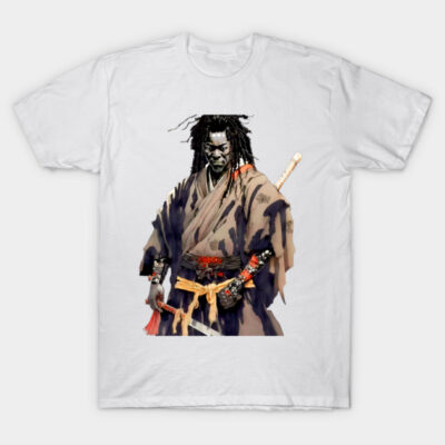 Yasuke Black Samurai in 1579 Feudal Japan No. 4 T-Shirt by Puff Sumo