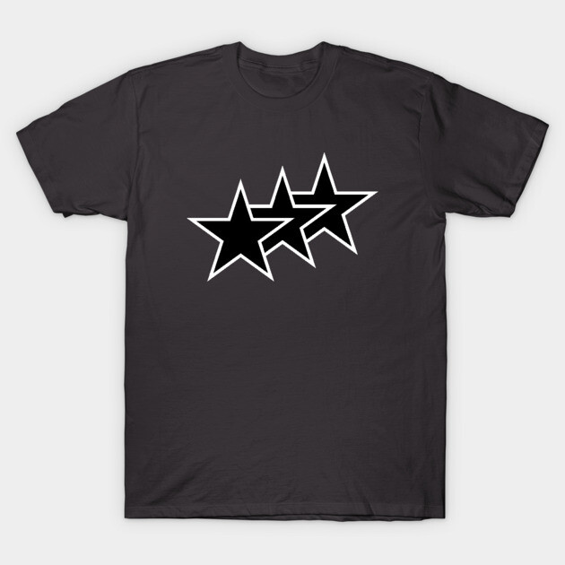 Black Tri-Stars T-Shirt 1 Black Tri-Stars T-Shirt by Darasuum