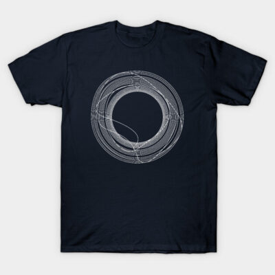 White Flowing Tangled Circles T-Shirt by lucybrownlane