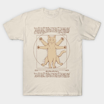 Vitruvian Cat T-Shirt by thiagocorrea