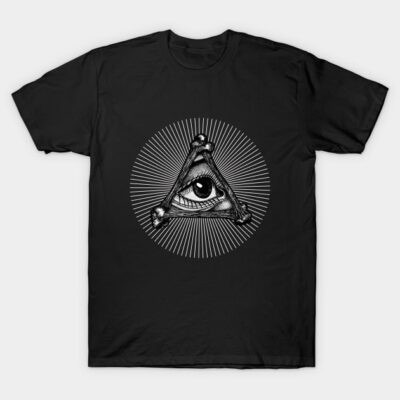 Illuminati Bone Pyramid T-Shirt by InkPerspective
