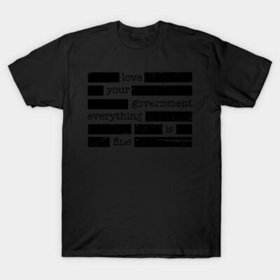 Black cotton t-shirt with text design, casual style, perfect for everyday wear.