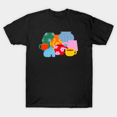 Aesthetic and Colorful Mug & Pottery Parade T-Shirt by Mad production