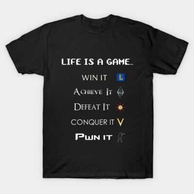 Life Is A Game - Simple T-Shirt by OpTeeMystic