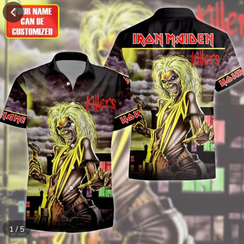 Iron Maiden Killers Vintage Album Art Hawaiian Shirt