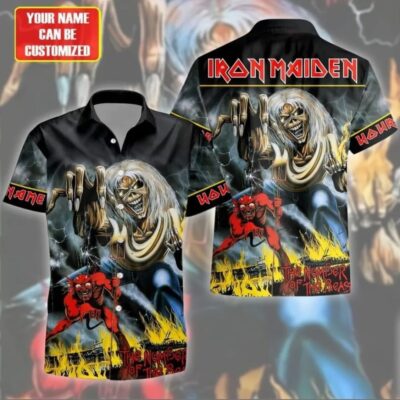 Personalized Iron Maiden Beast Tropical Hawaiian Shirt
