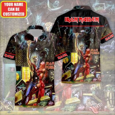 Personalized Iron Maiden Electric Street Eddie Hawaiian Shirt