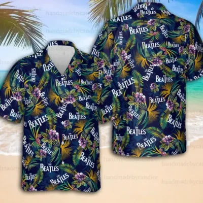 Beatles Floral Hawaiian Shirt