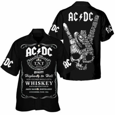 AC/DC Whiskey Rock Hawaiian Shirt