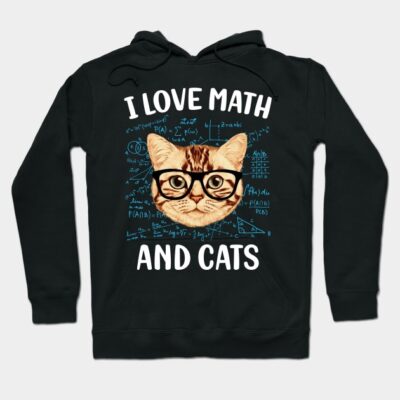 I Love Math And Cats Hoodie by cruztdk5