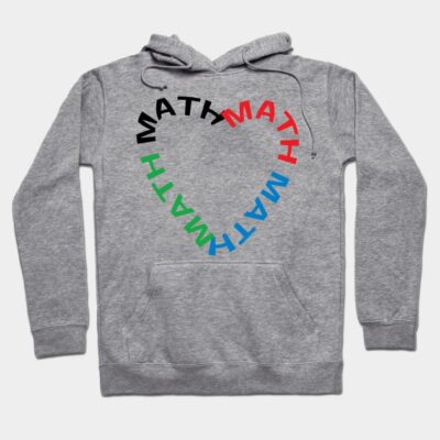 Math Text Heart Hoodie by Barthol Graphics