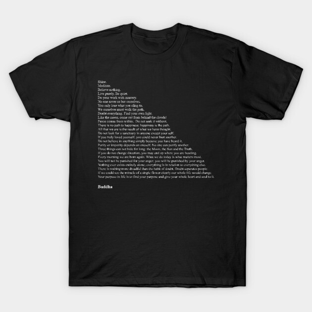 Buddha Quotes T-Shirt by qqqueiru