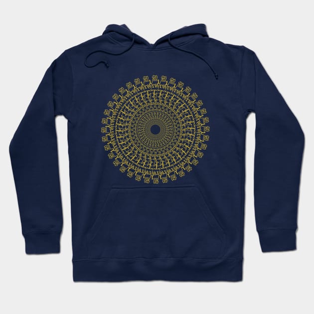 Riemann Zeta Function Mathdala - Gold Hoodie by divergentsum