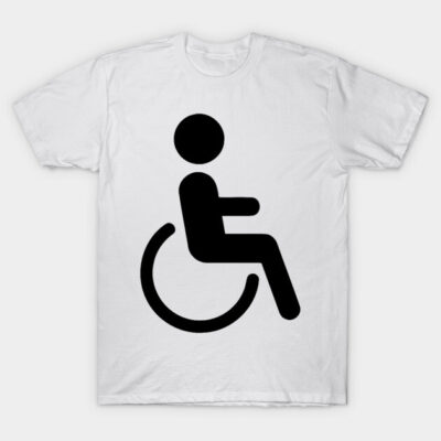 Disabled Chair Person Wheelchair Logo Icon Symbol Emoticon T-Shirt by AnotherOne