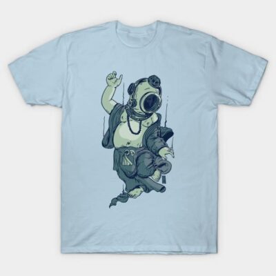 Aqua Buddha T-Shirt by Thomcat23