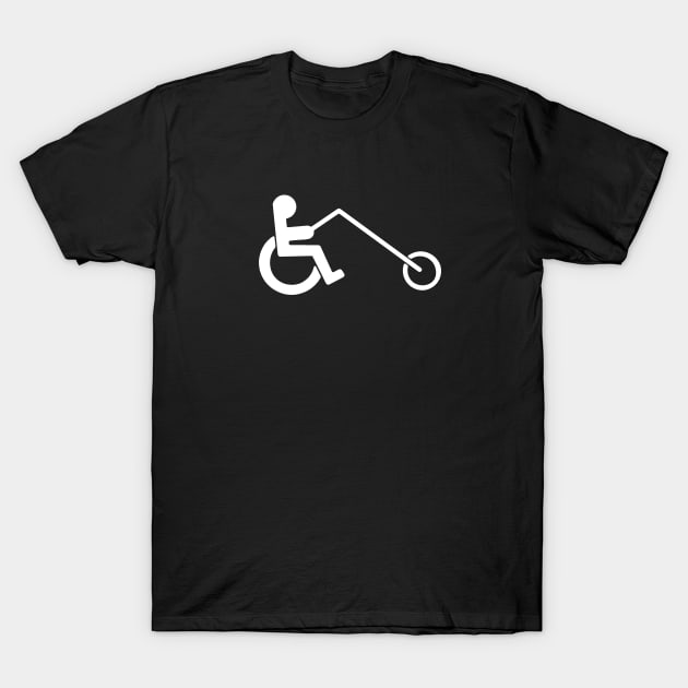 Wheelchair Rock Symbol T-Shirt by LordNeckbeard
