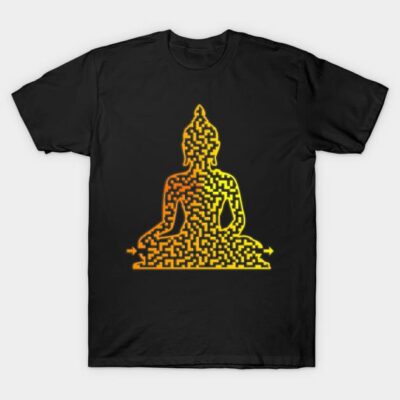 Buddha Shaped Maze & Labyrinth T-Shirt by gorff