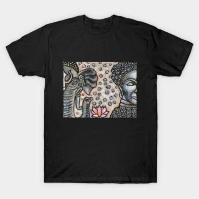 Ganesha and Buddha T-Shirt by ArtisticEnvironments