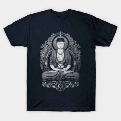 Gautama Buddha Distressed Halftone T-Shirt by GAz