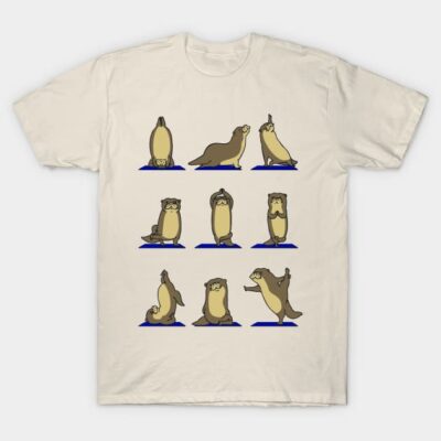 Otter Yoga T-Shirt by huebucket