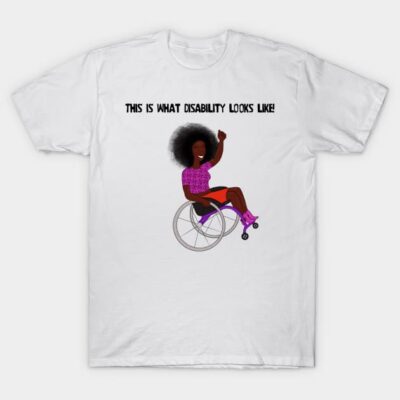 This Is What Disability Looks Like Purple Wheelchair T-Shirt by Dissent Clothing