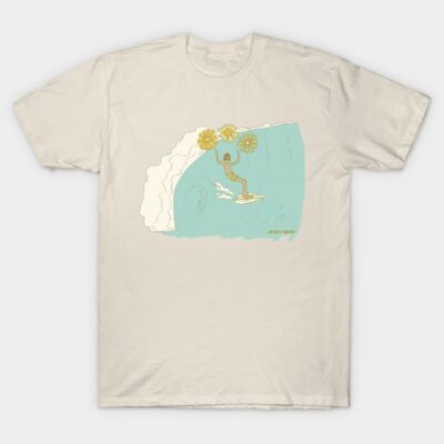 gerry lopez spreads flower power single fin // retro surf art by surfy birdy T-Shirt by surfybirdy