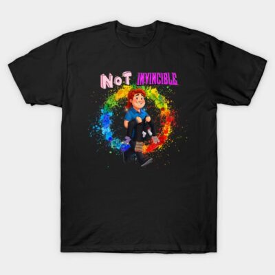 Not Invincible T-Shirt by Clear As Mud Productions LTD