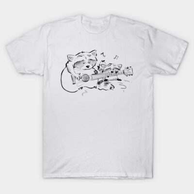 Raccoons playing guitar T-Shirt by Jason's Doodles