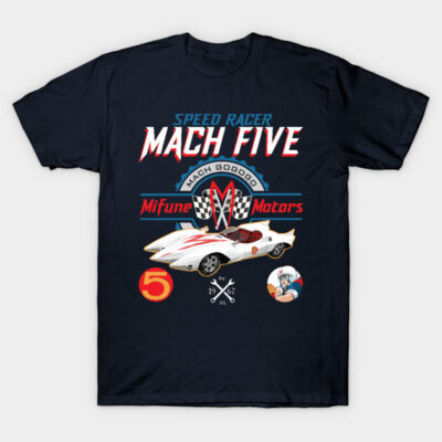 Speed Racer Mach 5 Mifune Motors T-Shirt by Alema Art