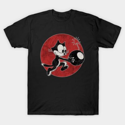 Felix The Cat with Bomb T-Shirt by valentinahramov