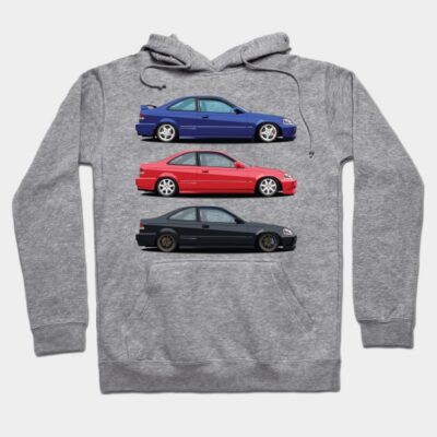 Civic Si and Friends Hoodie by J7Artwork
