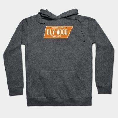 DLY-WOOD License Plate (Orange & White) Hoodie by jepegdesign