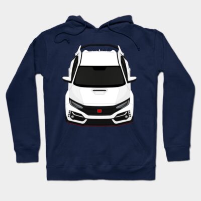 Civic type R White Hoodie by VENZ0LIC