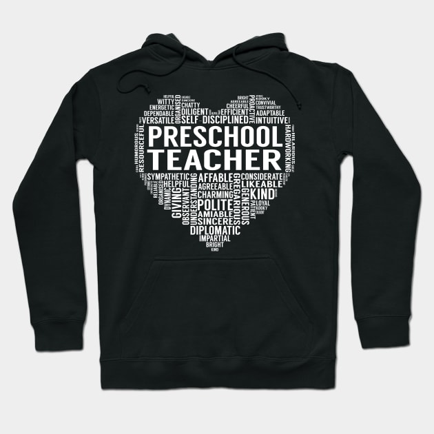 Preschool Teacher Heart Hoodie by LotusTee