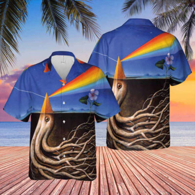 Colorful abstract graphic Hawaiian shirt, short-sleeve, breathable fabric, perfect for casual summer wear.