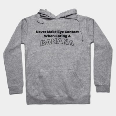 Gray hoodie with humorous text print, featuring a front pocket and adjustable drawstring hood, casual style.