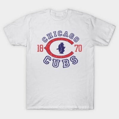Vintage Chicago Cubs T-Shirt by MindsparkCreative
