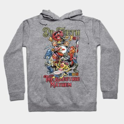 Gray hoodie featuring colorful graphic design, casual style, perfect for everyday wear, made from soft cotton blend.